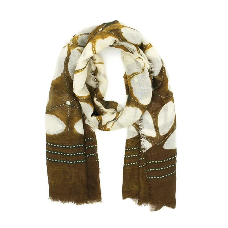 Ziedu drukāts šalle S017