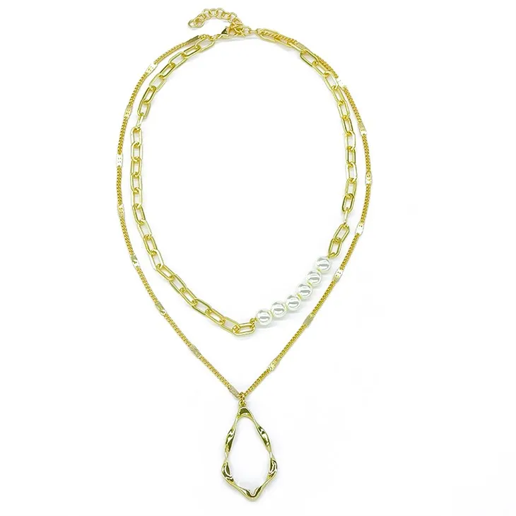 Zelta pērļu kaklarotas komplekts